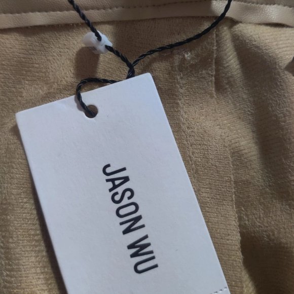 Jason Wu Beige Vegan Leather Skinny Pants - Picture 2 of 9